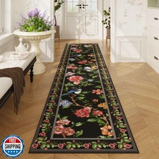 Vowkten Runners for Kitchen Runner Rug 2'x10' Long Washable Rugs with Rubber 