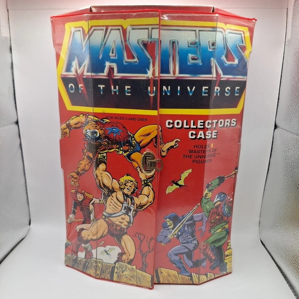 Lote de figuras de acción y estuche de transporte originales de He-Man Motu Masters of the Universe de colección Foto 2 de 4