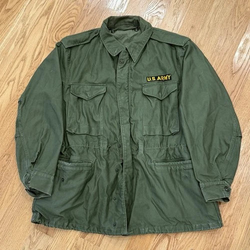 Vintage 1955 US Army M-1951 Field Jacket OG-107 Military Coat Korea Era