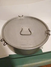 U.S. Military 12" Field Cooking Mess Pot WW2 1944 S.S. Mfg Co w/Lid Vintage