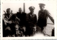 Real Photo US Navy Men Posing 1940s
