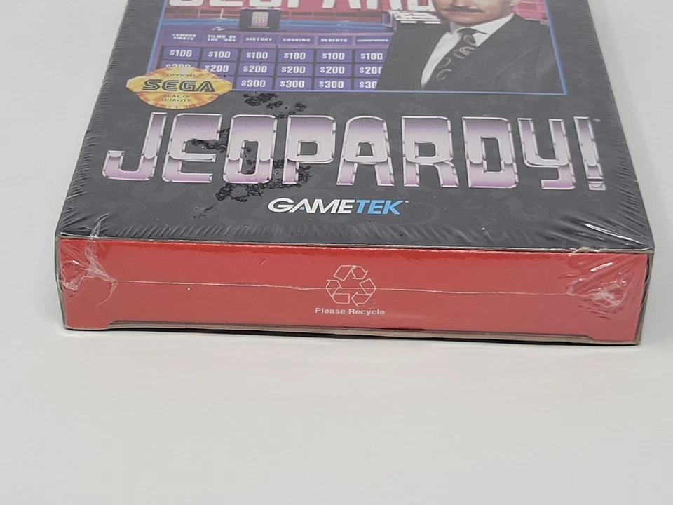 Jeopardy (Cardboard Box) Sega Genesis - Sealed V-Overlap - 1992 Free US Shipping - Image 2 of 4