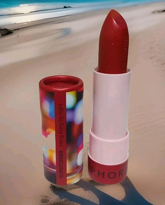 Sephora Collection LIPSTORIES Lipstick #27 Hong Kong By Night Metallic Ruby RED 