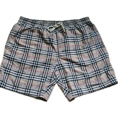 Burberry Classic Check Plaid Drawstring Mesh Lined Swim Shorts Men's XL EUC