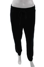 Velvet by Graham & Spencer Womens Drawstring High Waisted Sweatpants Black Sz S