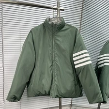 Thom Browne Men's Spring Autumn Long-sleeved Striped Stand-up Collar Down Jacket