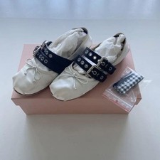 MIU MIU Rare Color Popular Belted Ballet Shoes Size 36 Women's