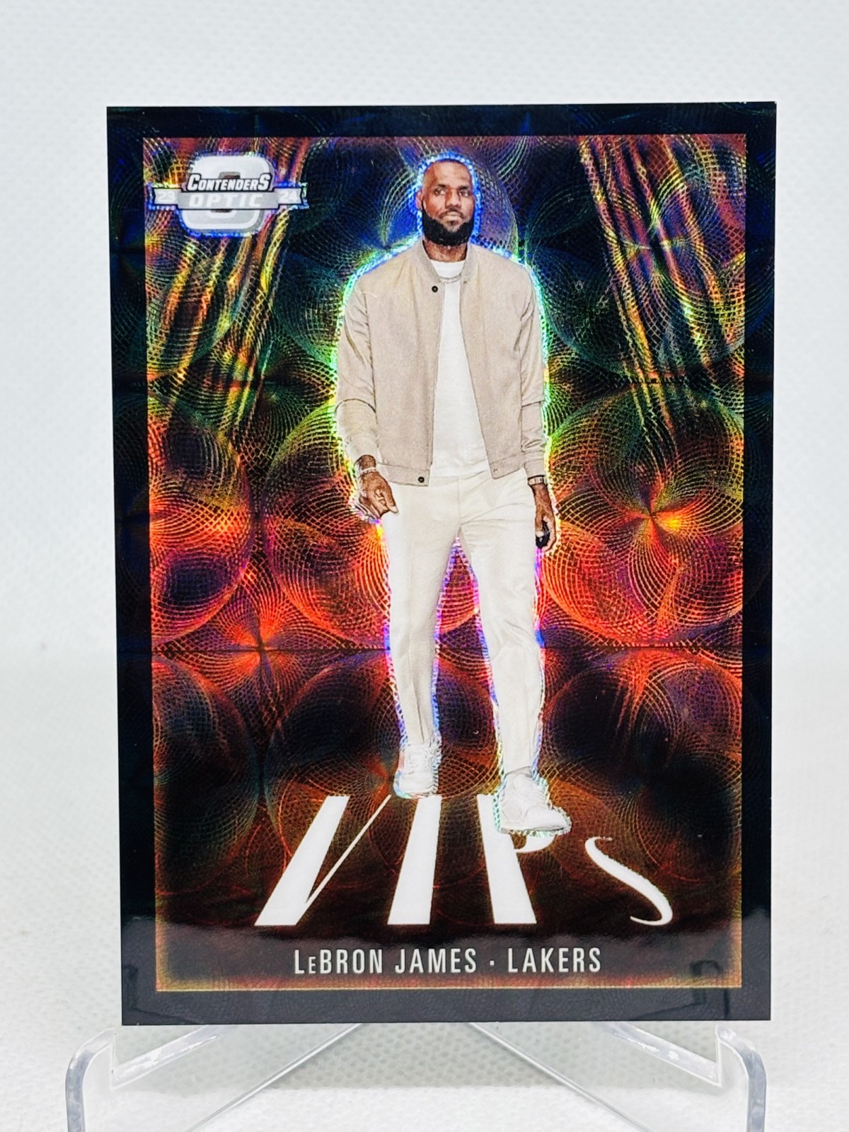 2023-24 Contenders Optic VIPs Lebron James International Black & White /25 SP