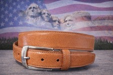Brighton Leather USA Belt Size 34 Full Grain Glove Lining M10384 NWT