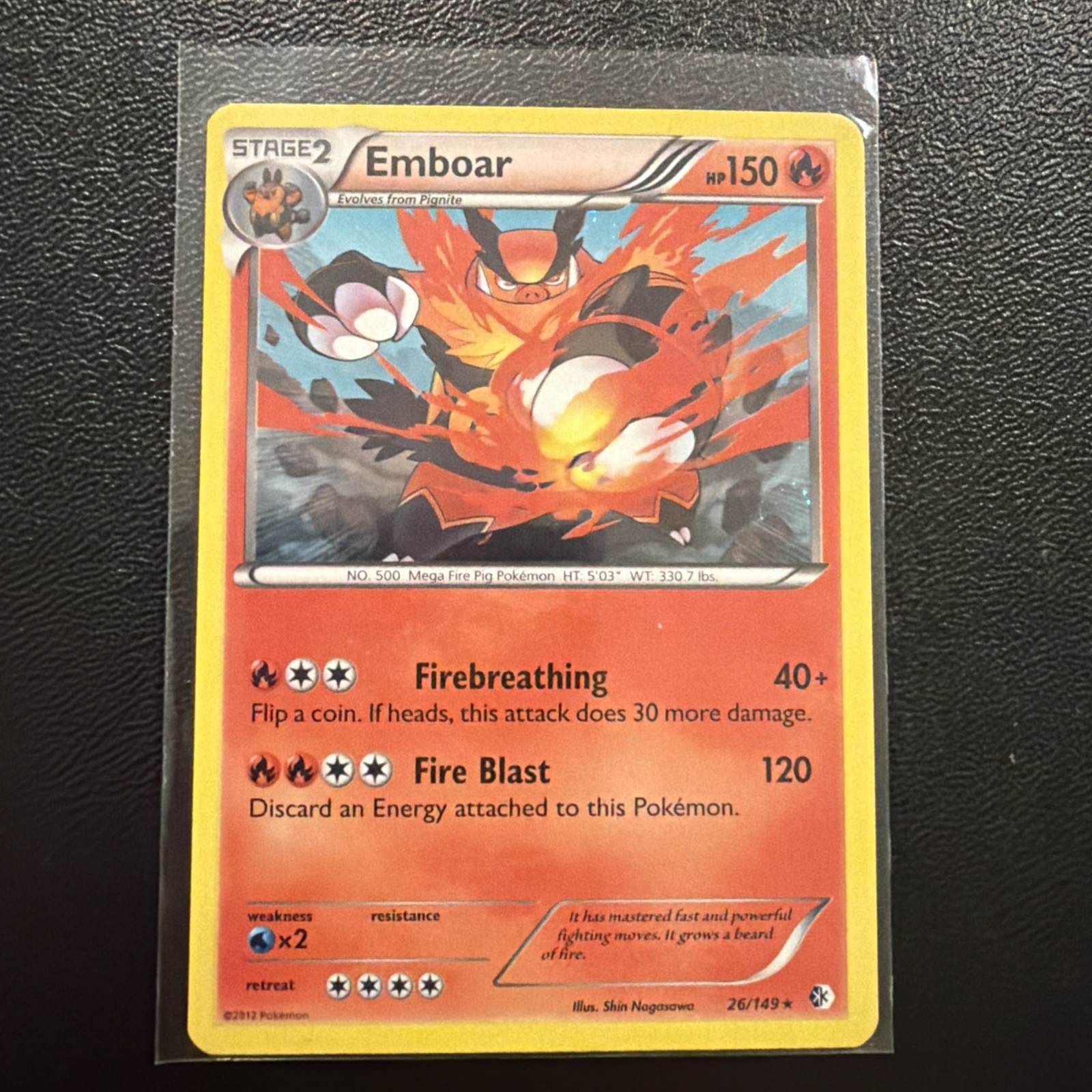 Emboar 26/149 Holo Rare Boundaries Crossed Pokemon Holo LP