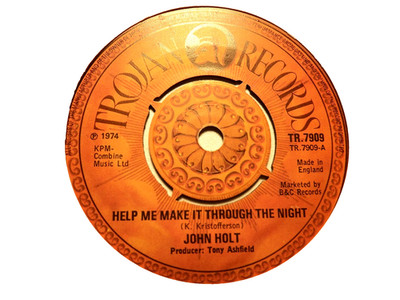 45rpm vinyl record....John Holt...Help me Make It Through The Night...70s Reggae
