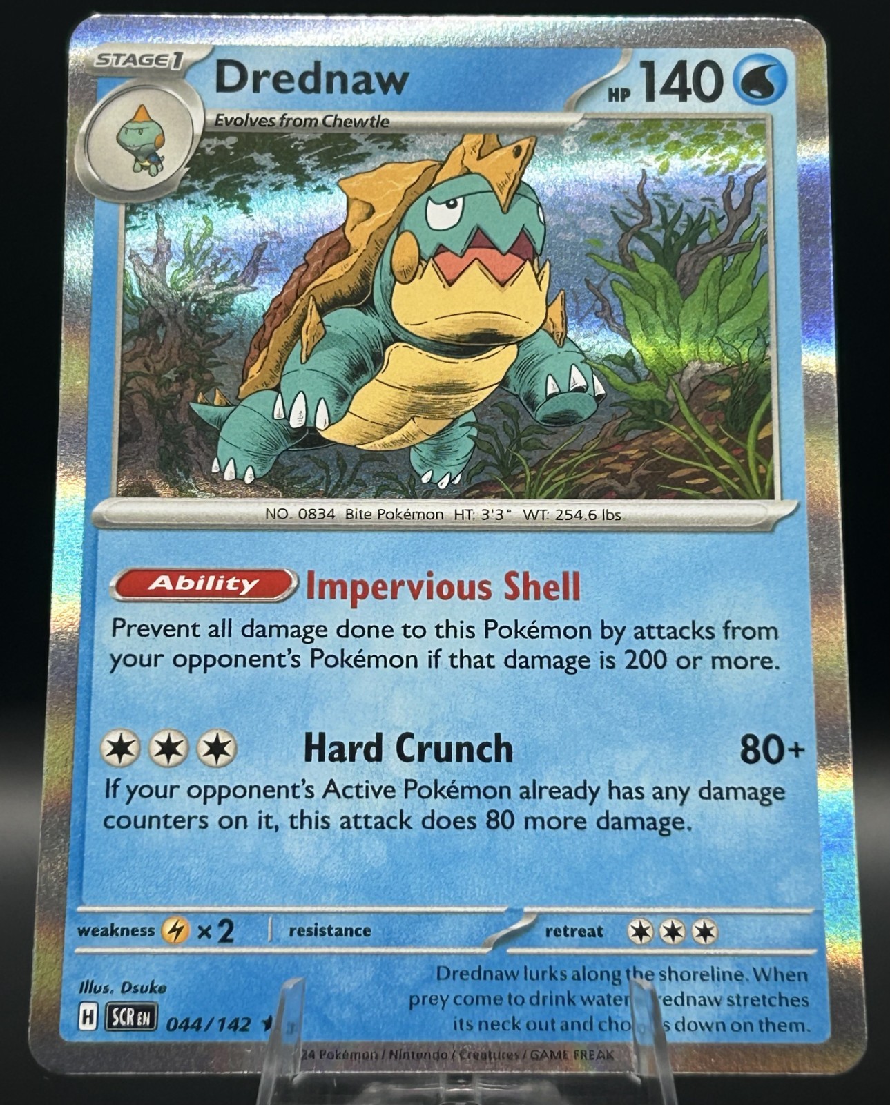 Drednaw 44/142 Rare Stellar Crown Pokemon TCG Holo Near Mint