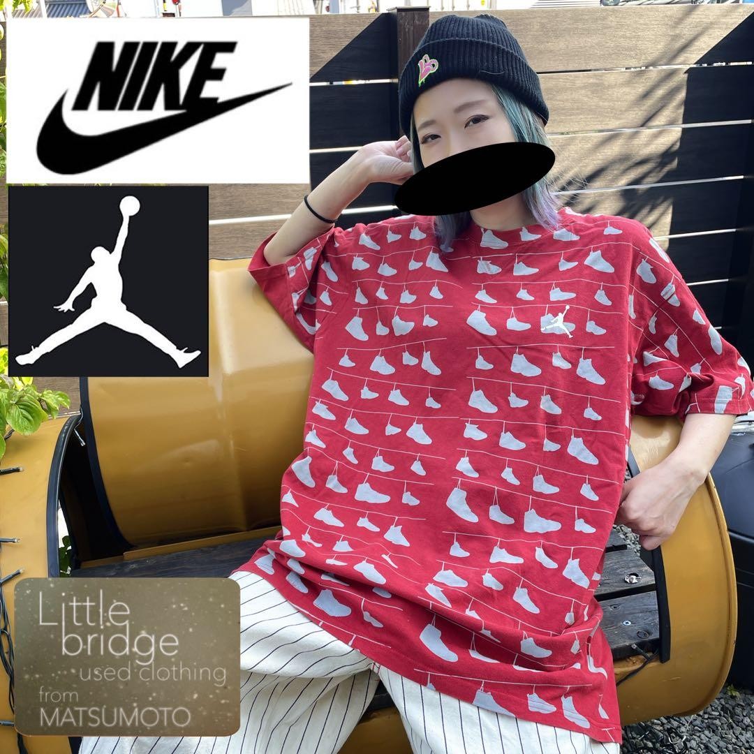 Jordan Marca Nike NIKE patrón completo camiseta talla grande único artículo u...