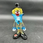 Vtg Murano Handblown Venetian Art Glass Clown Figurine - Made In Italy