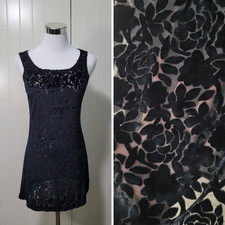 Velvet Floral Burnout Black Craft Whimsigoth Practical Magic Grunge Tank Dress