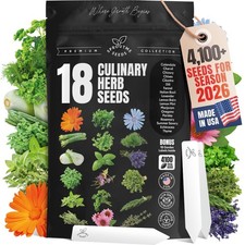 Culinary Herb Seed Kit 18 Varieties, 4100+ Seeds, Heirloom Non-GMO