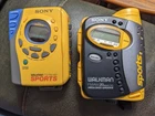 Sony Walkman Sports Cassette Players FM/AM Radio Vintage Untested 1995 and 1998