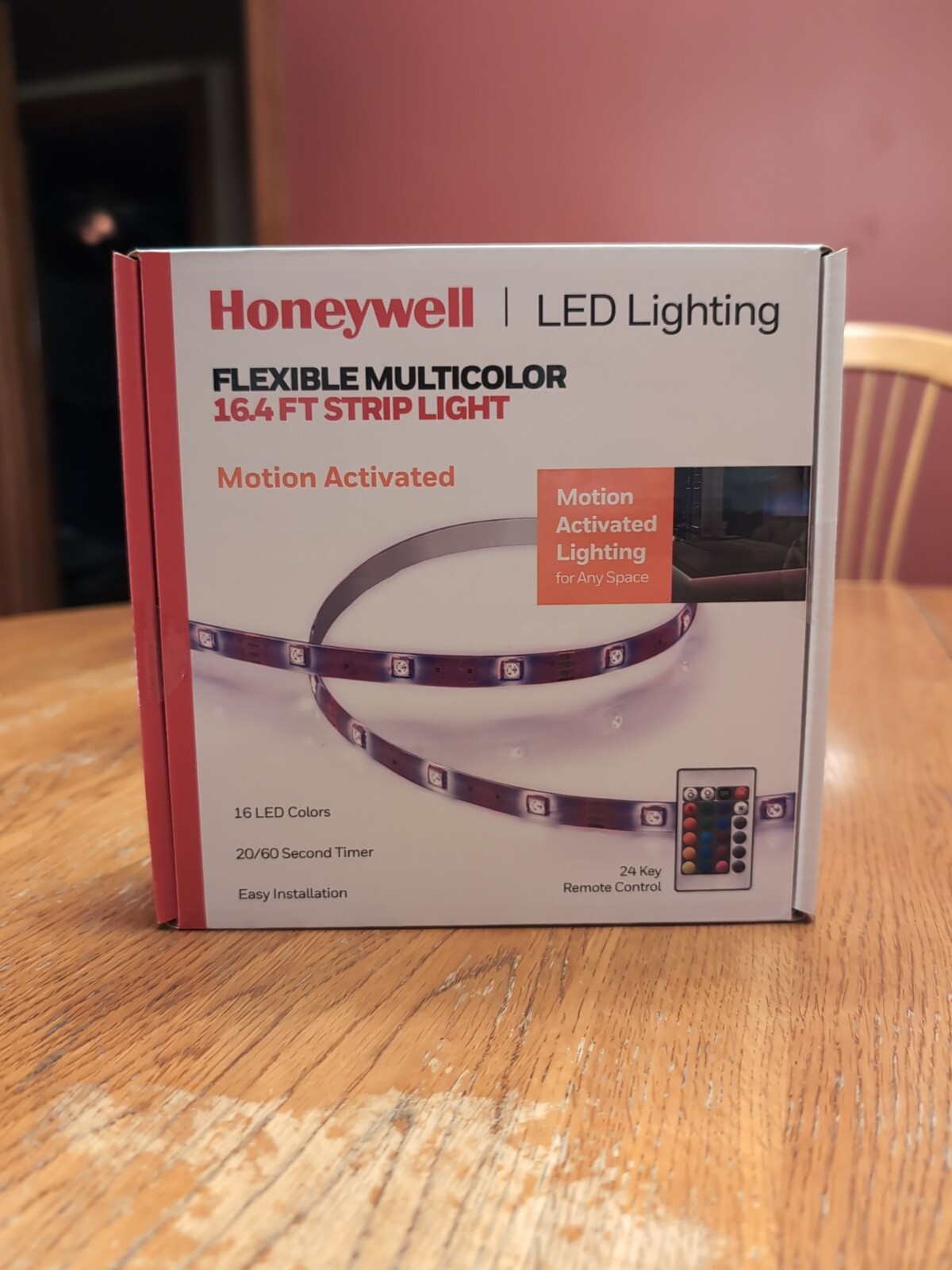 Honeywell Multi Color Motion Activated RGB LED Strip Light with Remote
