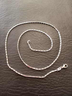 SHARP 925 SILVER PLATED MEN'S WOMEN'S SECTION LINK CHAIN 2MM 18'' FITS PENDANT