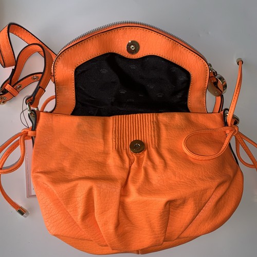 JUICY COUTURE JC Mini Traveler Crossbody Bag Neon Orange Hobo Bag MRSP $69 New - Picture 14 of 18
