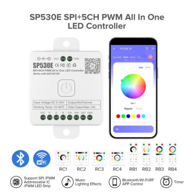 Led Controller Strip Light Rgb Remote Rf Control Dimmer Wireless Dc 12v Switch