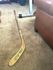 Stephan Lebeau Anaheim Mighty Ducks Signed Sherwood PMP 5030 Game Used Stick    
