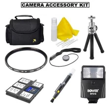 Accessory Kit (Bag Flash Tripod +) For Nikon D5600 D3500 D3400 w/ 18-55mm Lens