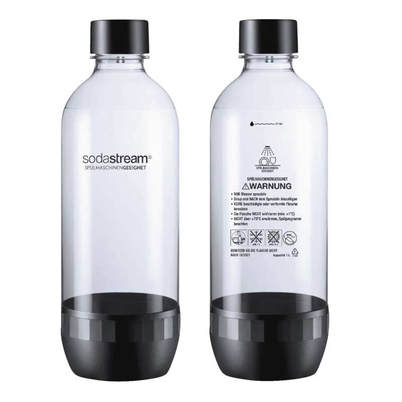 SodaStream 2 Flaschen 1 Liter spülmaschinenfest Tritan Flaschen