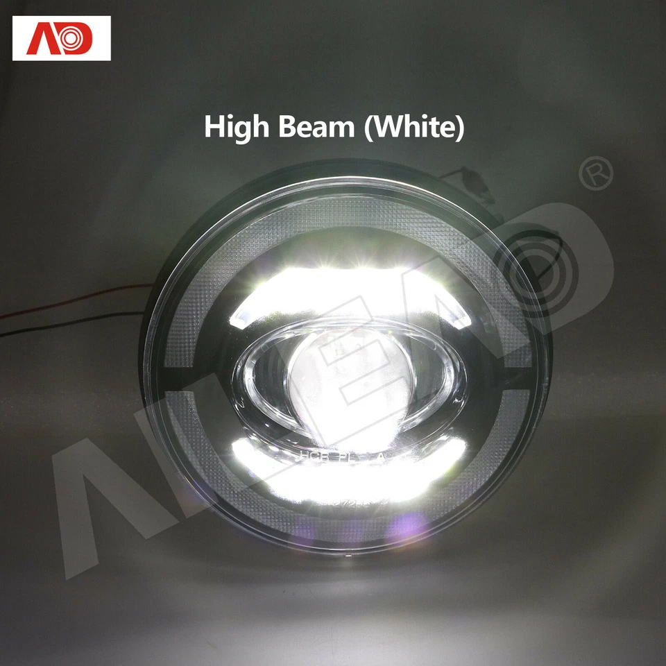 Пара 7-дюймовых светодиодных дневных ходовых огней для Jeep WranglerJK TJ 97-15 Land Rover Defender VW - Изображение 2 из 4