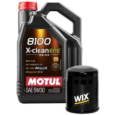 5L Motul 8100 X-CLEAN EFE 5W30 Wix Filter Motor Oil Change Kit API SN