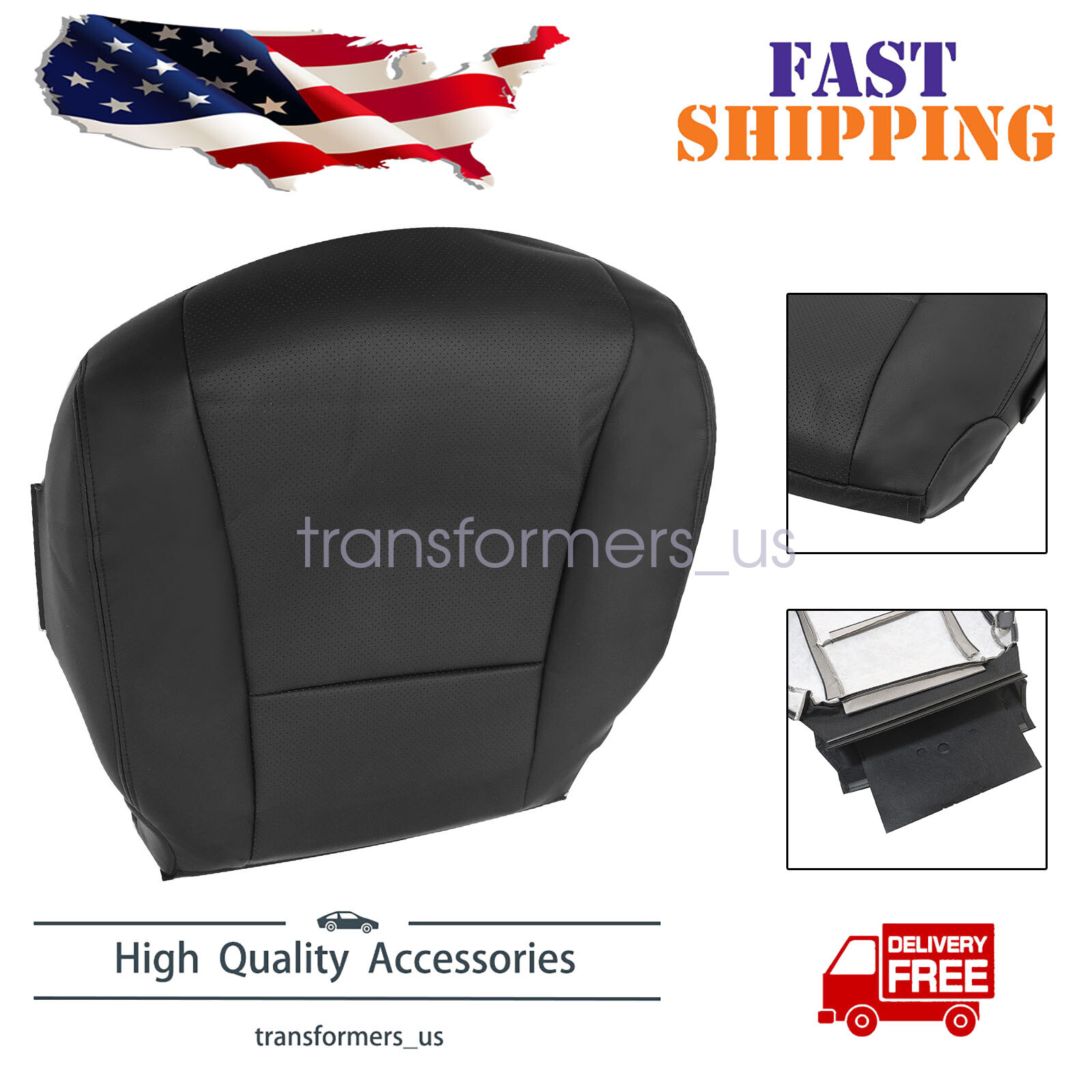 2007-2012 Lexus LS460 LS600h Genuine Leather Driver Side Bottom Seat Cover Replacement