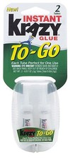 Krazy Glue 00581 2 Tubes To-Go, Convient Carry, Single Use, FREE SHIP