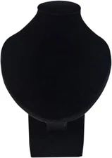 Mini Pendant Jewelry Display Stand Bust White PU Holder Velvet Mannequin Black