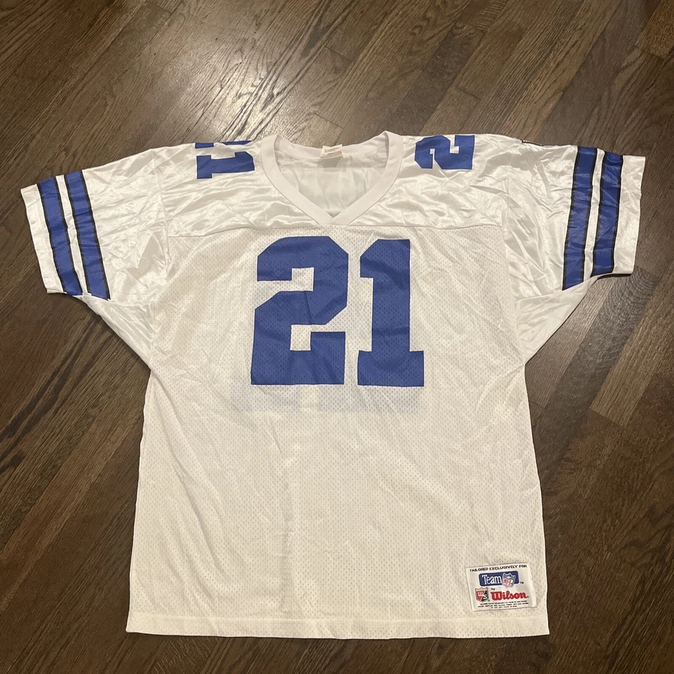 Camiseta deportiva Dallas Cowboys Deion Sanders XL para hombre Wilson blanca Foto 2 de 4
