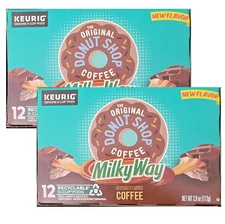 The Original Donut Shop Coffee MILKY WAY Keurig 12 K-Cup Pods (2 Boxes)