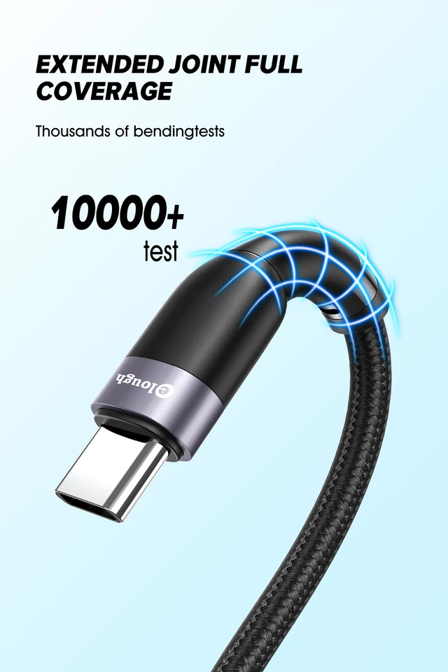 Fast Charger For Samsung Galaxy S8 S9 S10+ Plus Type C USB-C Data Charging Cable - Image 3 of 4