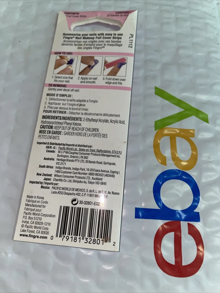 22 tiras completas para unhas Fing'rs 32801 NOVA YORK - Imagem 2 de 2