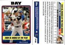 2005 Topps Award Winner 2004 NL Rookie of the Year Jason Bay #718 Pirates