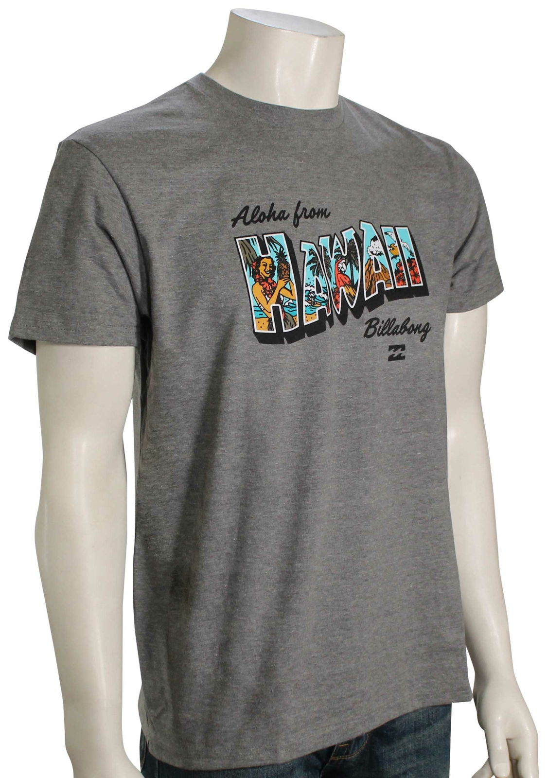 Футболка Billabong Greetings Hawaii темно-серый вереск новинка 4990₽