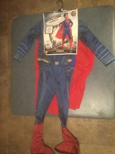 DC Justice League Child Medium Superman Costume With Removeable Red Cape NWT
