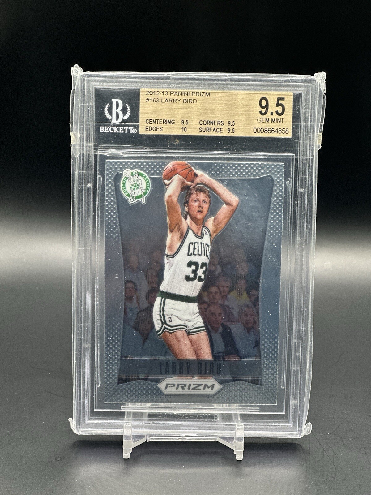 2012 PANINI PRIZM LARRY BIRD #163 BGS 9.5 GEM MINT - CELTICS