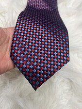  220 Ermenegildo Zegna Multi-Color Silk Made In Italy Red Blue