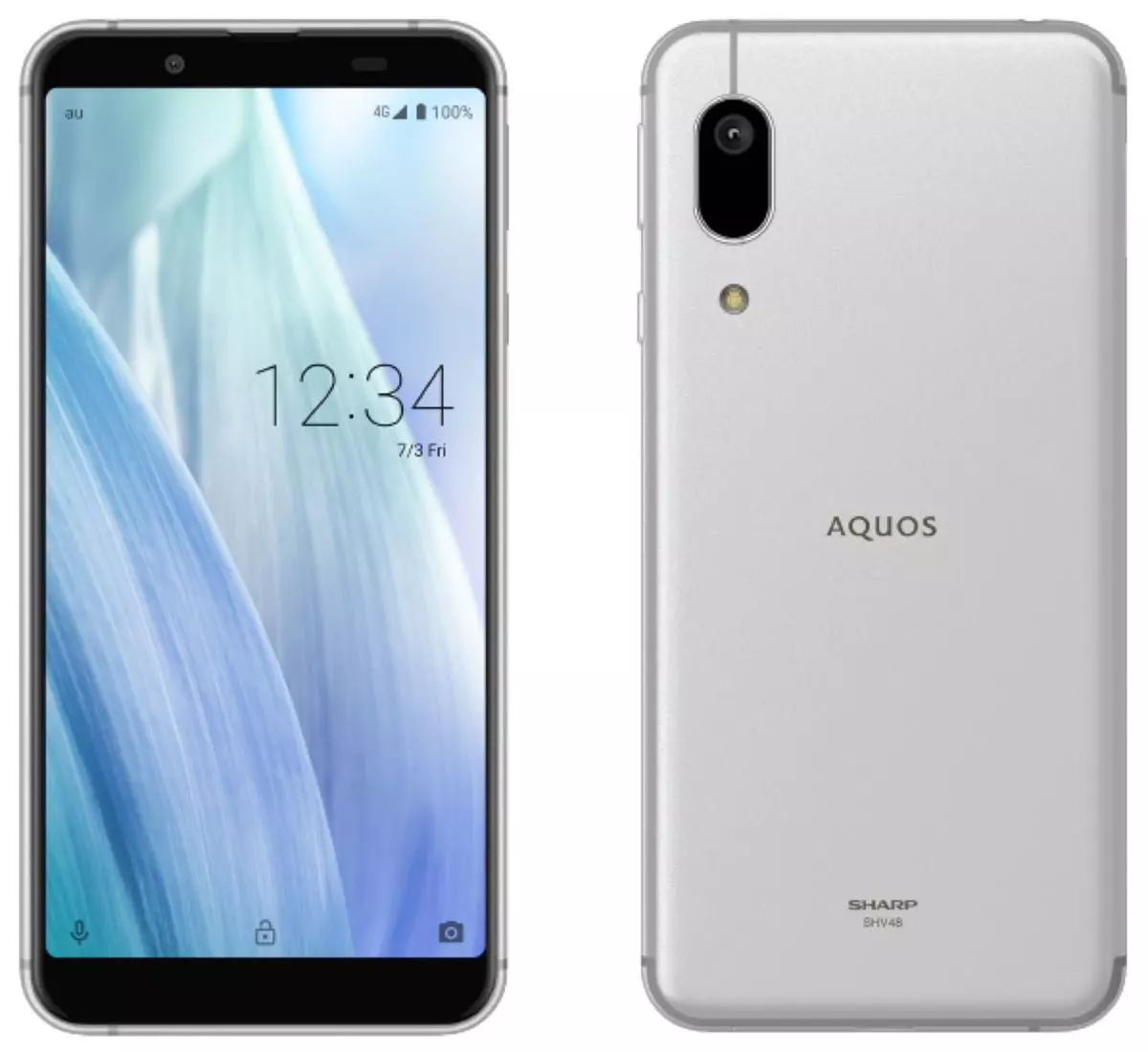 SHARP AQUOS sense3 basic SHV48 Silver 32 GB au Android Smartphone