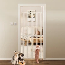 NAIZEA 75-96" Extra Tall Pet Gate for Cat 29.5-32"Wide Cat Gate Pressure Mounted