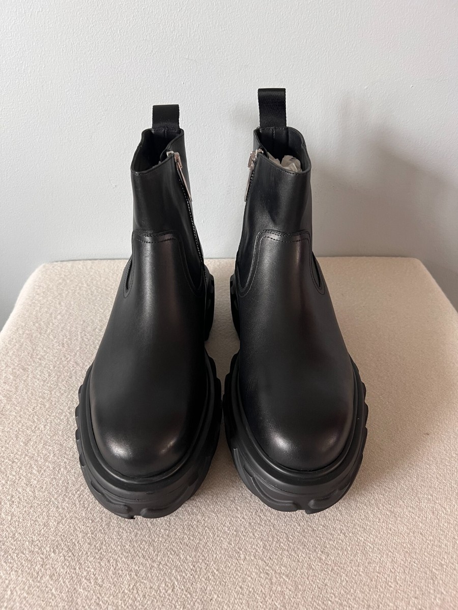 Off White Exploration Motor Ankle Boots - Size 11 - Black - Made