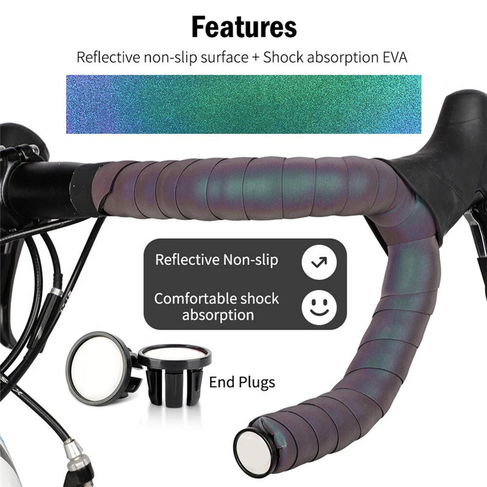 Bicycle Handlebar Tape Reflective Strap Road Bike Bar Tape Shock