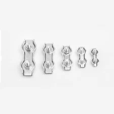 Simplex Duplex Egg Shape 304 Stainless Steel Wire Grips Clamp Clips Rope M2-M10