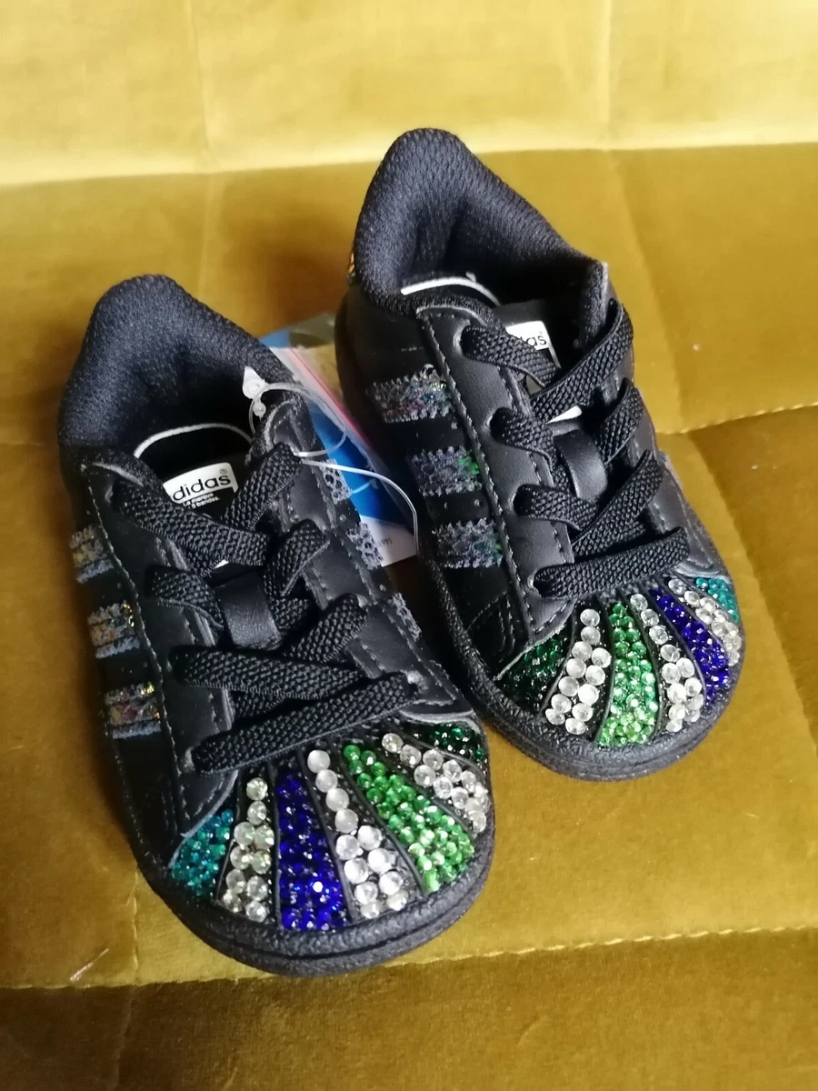 Productie lelijk naaien Adidas Superstar Babyschuhe Gr. 19 mit Strasssteinen Crystal Premium  Qualität. | eBay