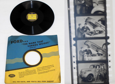1940s Ford Dealership Film Strip Movie & Record ''FORD, NAME THAT CARRIES WEIGHT''