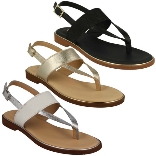 Mujer Clarks Ellis Opal Destalonado Hebilla de Dedo Cuero Sandalias Noche  Talla | eBay
